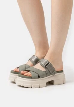 Ugg Ashton Slide - Heeled Mules - Moss Green