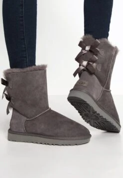 Ugg Bailey Bow - Classic Ankle Boots - Grey