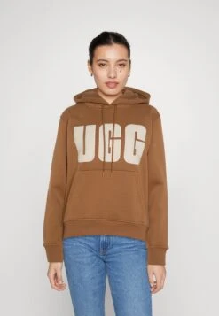 Ugg Logo Hoodie - Sweatshirt - Chestnut/Plaster